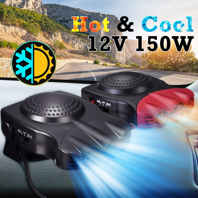 150W 12V Car Portable 2 in 1 Heating Cooling Heater Cool Fan Defroster Demister