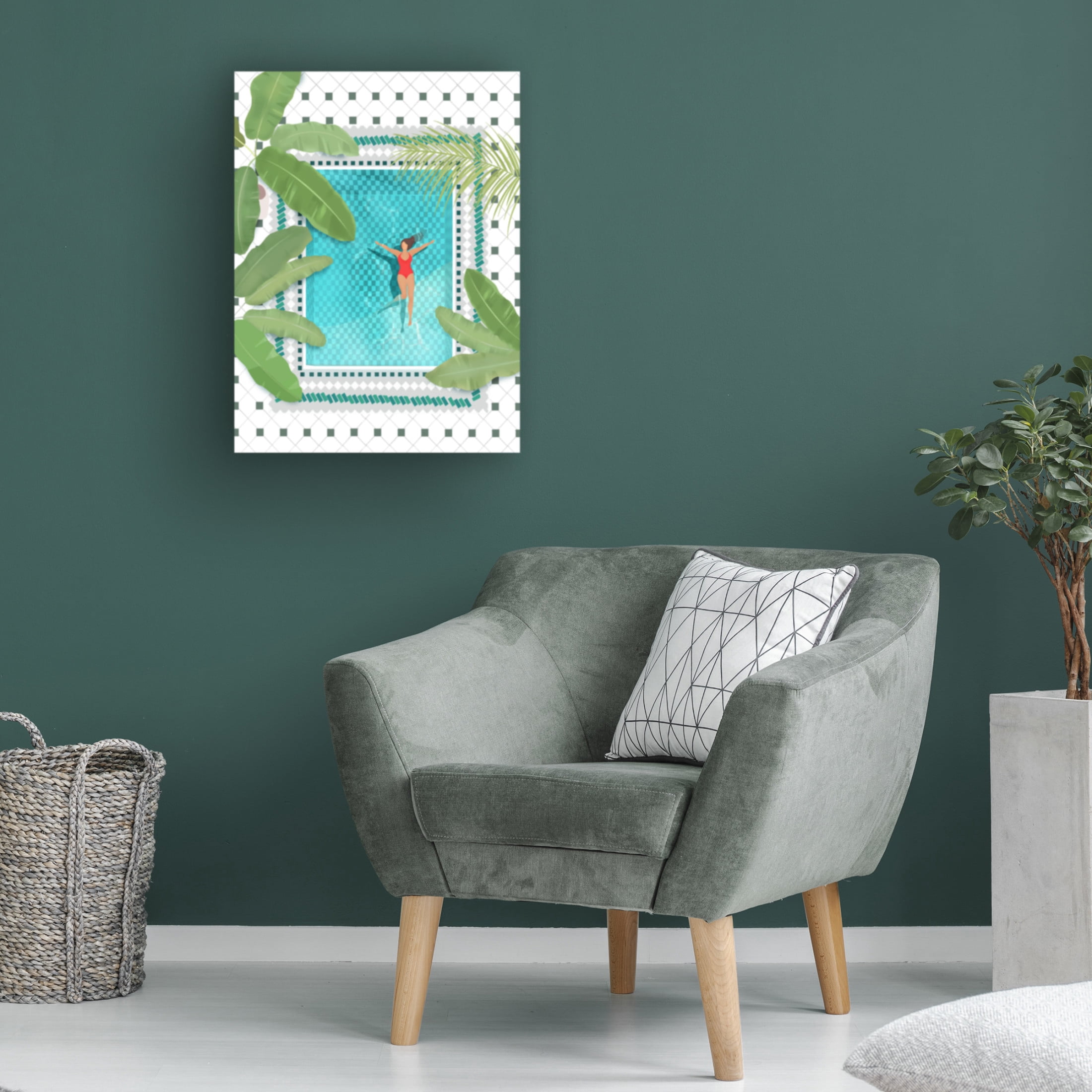 Trademark Fine Art Petra Lizde  Riad Pool Canvas Wall Art