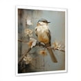 thumbnail image 5 of Designart "Minimalist Taupe Avian On Limb II" Animals Bird Picture Framed Canvas Wall Art, 5 of 5