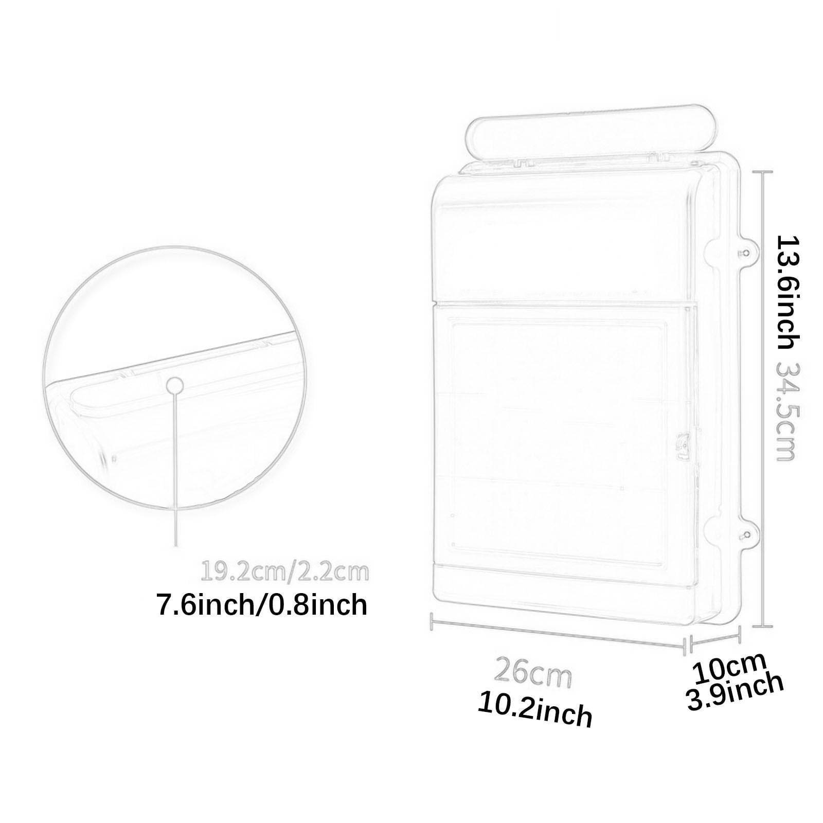 Baoblaze Wall Mounted Mailbox with Lock Ballot Box Multifunctional Suggestion Case Organizer 34.5x26x10cm Letter Box for Hotel Business Green