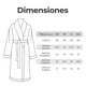 thumbnail image 4 of Bata de Baño para Hombre y Mujer de Textura Suave - Albornoz Absorbente Unisex con Cinturon Ideal para Spa Hotel y Hogar Blanco GAON, 4 of 5