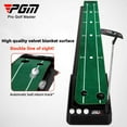 thumbnail image 2 of PGM Golf Putter Trainer Set Golf Practice Putting Mat Ball Return 3M Indoor Golf Green Fairway Trainer With Baffle Training Aids Green, 2 of 6