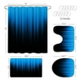 thumbnail image 3 of 4-Piece Gradient Shower Curtain & Bath Mat Set - Modern Elegant Bathroom Decor with Non-Slip Rug, 3 of 4