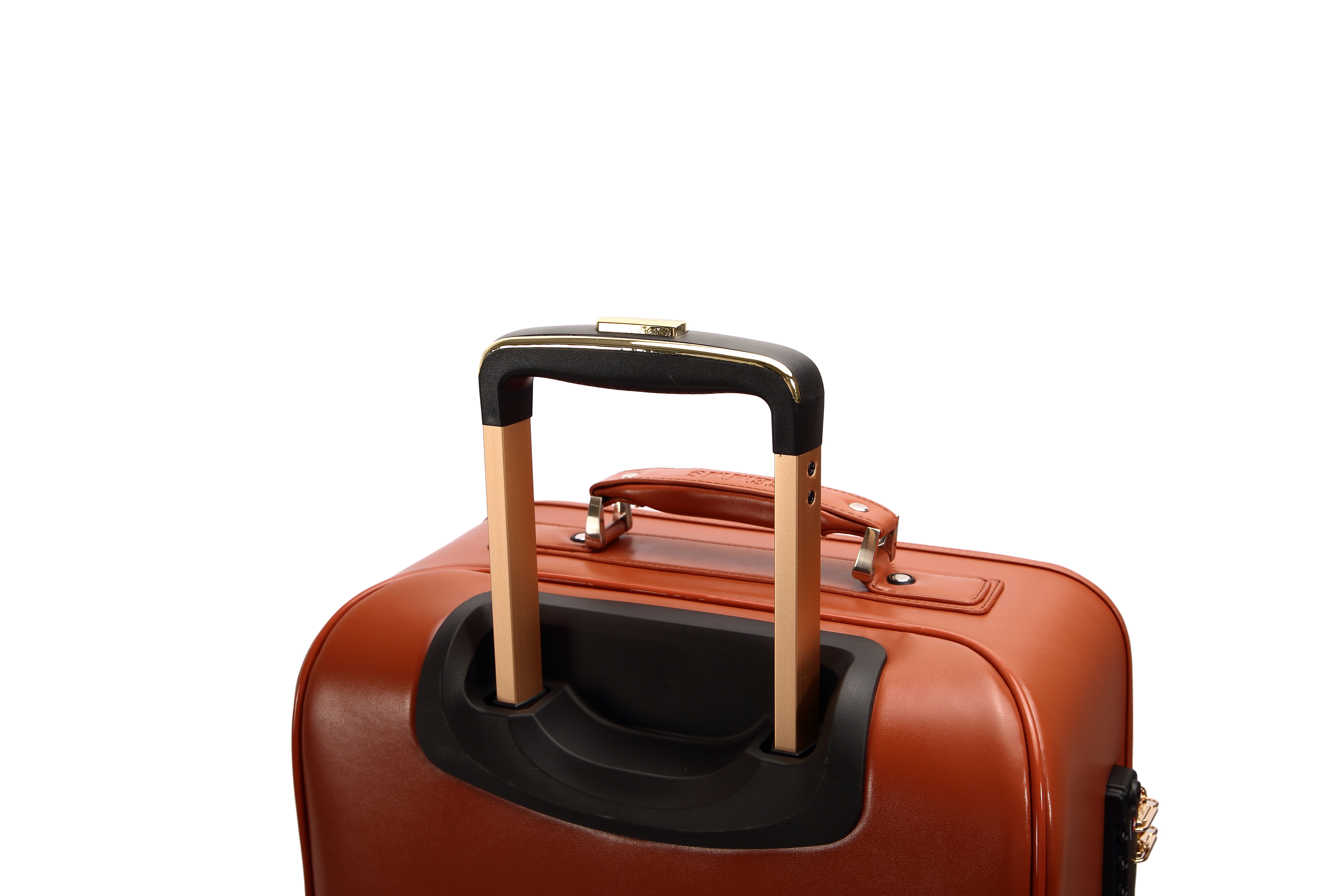 SEMMS LUXURY LEATHER LUGGAGE BOX 20" LIGHT BROWN