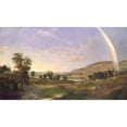 thumbnail image 2 of Robert S. Duncanson 24x15 Gold Ornate Framed and Double Matted Museum Art Print Titled - Landscape with Rainbow (1859), 2 of 4