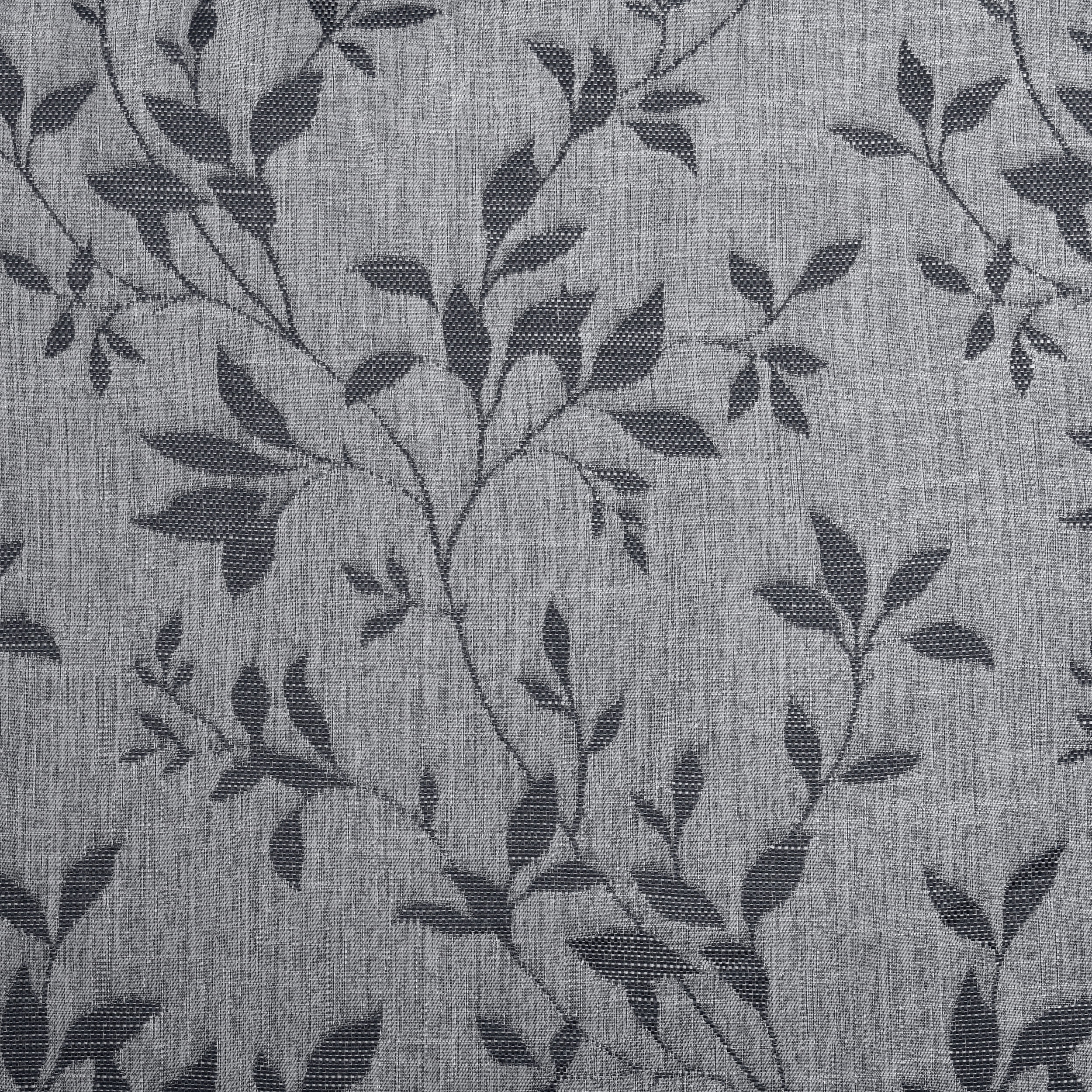 Superior Ghera Jacquard Semi Sheer Curtains, 52" x 96", (2 Panels), Charcoal/Grey