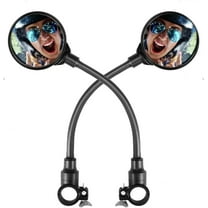 2 Pack Bike Mirror,Adjustable Rotatable Rear View Glass Convex Mirror Bicycle Mirrors,Handlebar Rear View Mirrors for Mountain Road Bike Bicycle Electric Motorcycle