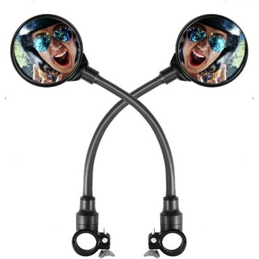 2 Pack Bike Mirror,Adjustable Rotatable Rear View Glass Convex Mirror Bicycle Mirrors,Handlebar Rear View Mirrors for Mountain Road Bike Bicycle Electric Motorcycle