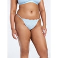 thumbnail image 2 of Joyspun Women's Bridal Lace and Satin Thong Panties, 2-Pack, Sizes XS-3XL, 2 of 6