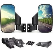 UTV Rear View Mirrors Side Mirror, 2 Pack Rear View Mirror for 1.75" - 2" Roll Cage, All-Terrain Vehicle UTV Side View