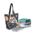 thumbnail image 2 of FORMRS Womens Canvas Tote Bag with Zipper Inner Pocket Shoulder Handbag, Pink Record, 2 of 7