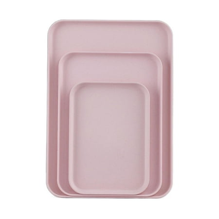

ZJDOAK Trays Set - Reusable Plastic Serving Platters for Cookie Appetizer Charcuterie Snack Dessert Party Food Display - Stackable Kitchen CounterTop Tray BPA Free
