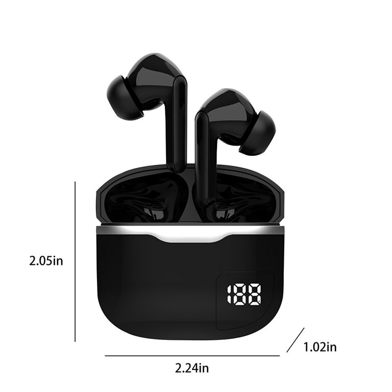 Cyber and Monday Deals 2023 5.1 Wireless Bluetooth In Ear Headset With Led Charging Compartment Low Latency Sound Intelligent Noise Cancellation Suitable For Work Games Black One Size Walmart