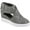 Grey, variant on Womens Seena Round Toe Back Heel Zip Wedge Sneakers