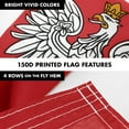 thumbnail image 5 of G128 Combo Pack: 6 Feet Tangle Free Spinning Flagpole (White) Poland Polish Flag 3x5 ft Printed 150D Brass Grommets (Flag Included) Aluminum Flag Pole, 5 of 9