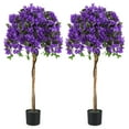 thumbnail image 1 of Gymax 53'' Artificial Azalea Tree Faux Floral Plant w/ Red Azalea Flowers Nursery Pot, 1 of 10