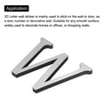 thumbnail image 4 of Unique Bargains 3D Acrylic Alphabet Mirror Wall Stickers Letter Sign Silver W Shape, 4 of 7