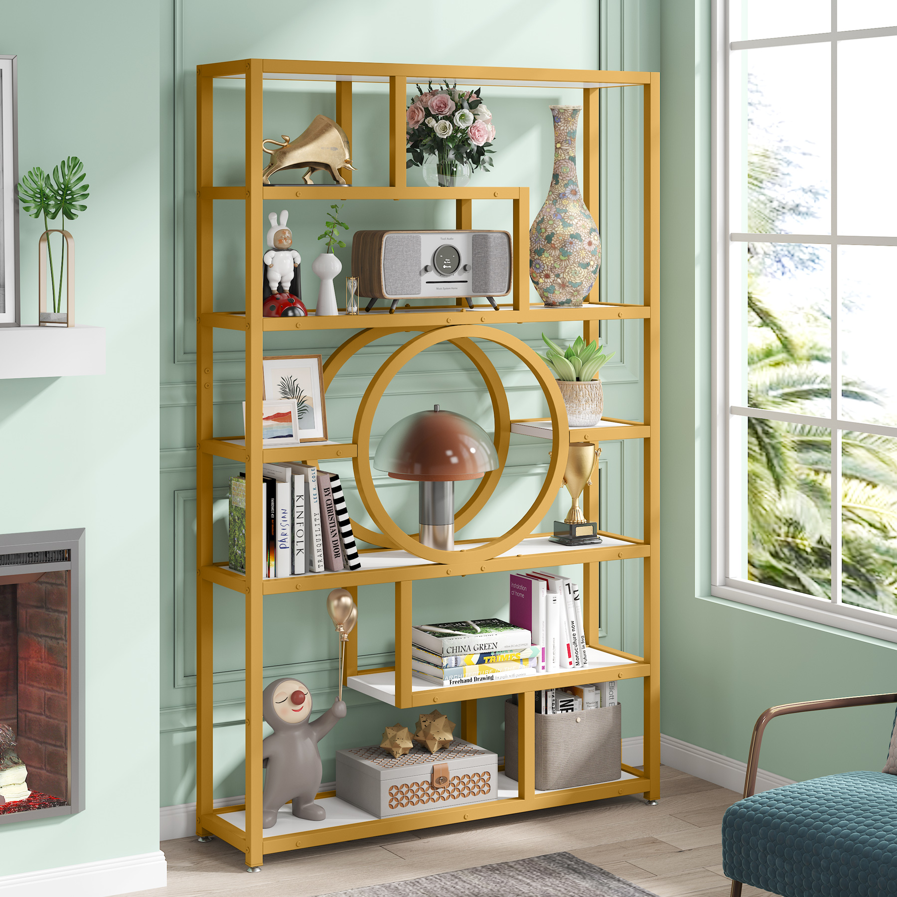 Tribesigns 72’’ Bookcase Bookshelf, 7Tier Tall Etagere Bookcases Book