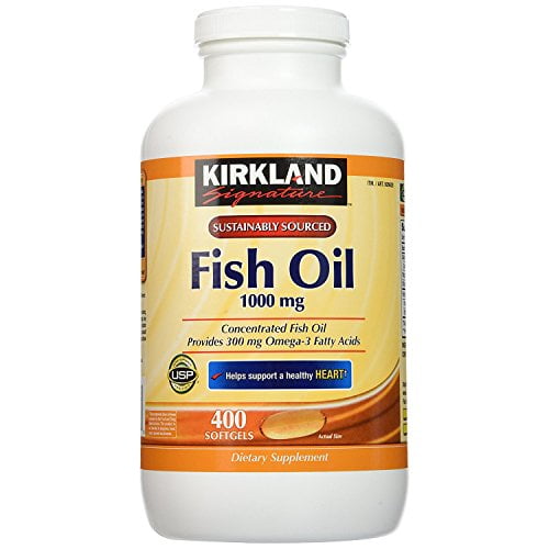Kirkland Signature Fish Oil 1000 mg., 400 Softgels