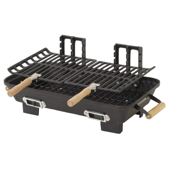 30052AMZ Kay Home Product's Cast Iron Hibachi Charcoal Grill, 10 by 18-Inch (Limited Edition)