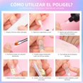 thumbnail image 4 of kit de gel de extensión de uñas de polivinílico, 7 colores gel de constructor para uñas extensión con solución, top base coat, 4 of 8