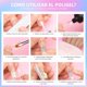 thumbnail image 4 of kit de gel de extensión de uñas de polivinílico, 7 colores gel de constructor para uñas extensión con solución, top base coat, 4 of 8