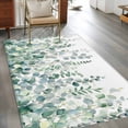 thumbnail image 3 of 3'x5' Area Rugs, Eucalyptus Leaves Indoor Outdoor Area Rug for Living Room Bedroom, Teal Botanical Summer Weeping Washable Bathroom Rugs Kitchen Floor Carpet Mats Home Decor Aesthetic, 3 of 8