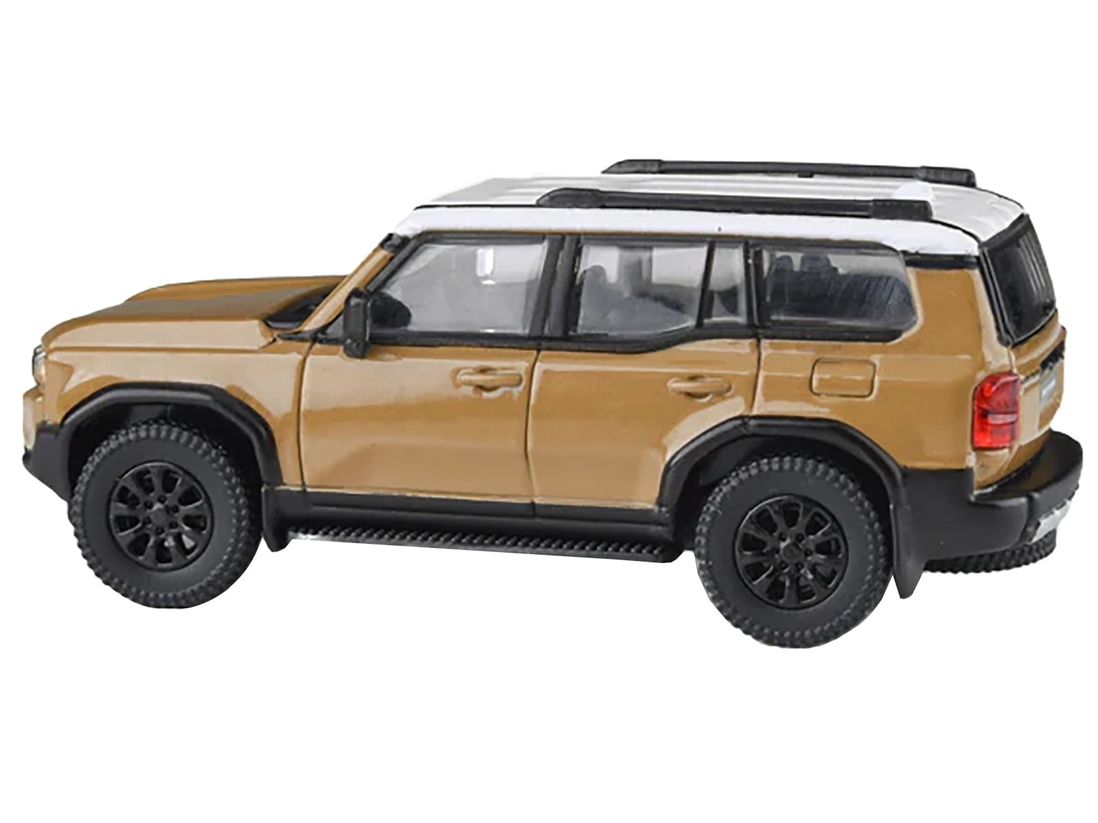 2024 Toyota Land Cruiser 250 Prado Trail Dust Beige with White Top 1/64 Diecast Model Car by Paragon