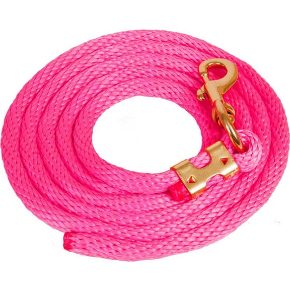 Mustang Poly Lead Rope 9ft. with Bolt Snap, Pink, One Size