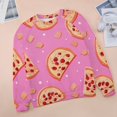 thumbnail image 6 of Fun Pizza Womens Casual Crewneck Sweatshirt Long Sleeve Tops Cute Pullover Loose Fit, 6 of 7