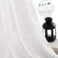thumbnail image 5 of PrimeBeau Linen Tab Top Light Filtering Curtains, Set of 2, 52" x 63", Pure White, 5 of 8
