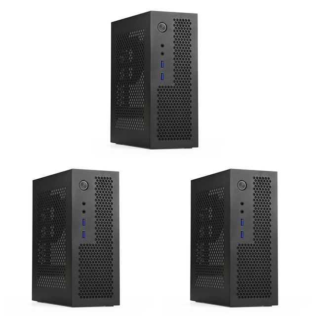 3X A09 HTPC Computer Case Mini ITX Gaming PC Chassis Desktop Chassis USB3.0 Computer Case Home Computer Case Black