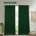 thumbnail image 2 of HEIRLOOM COMFORT Forest Green Solid Panel Curtains, 63 Inches Long, Set of 2, 100% Cotton, Light Filtering for Privacy, Nature-Inspired Farmhouse Look, Great for Bedroom, Living Room, 54" W x 63" L, 2 of 7