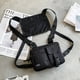 thumbnail image 5 of Chaleco táctico para hombre, bolsa de calle, estilo hip hop, estilo urbano, para el pecho, con solapa, para motocicleta, con bolsillos deportivos para niños, XA396C, 5 of 5