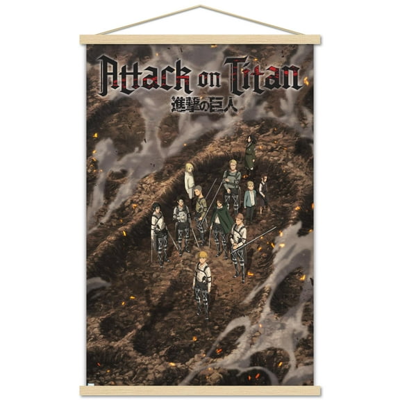 Attack on Titan: The Final Season - Part 3 Teaser Wall Poster with Magnetic Frame, 22.375" x 34"