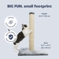 thumbnail image 5 of TRIXIE Parla 24.4 Inch Jute Cat Scratching Post with Plush Base, Gray, 5 of 5