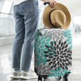 thumbnail image 2 of Black Turquoise and Gray Floral Pattern Luggage Cover Fashion Suitcase Cover Baggage Covers Fit 25-28 Inch Luggage (Go Travel), 2 of 2