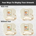 thumbnail image 4 of Kromapolis Kids Artwork Frames Changeable Front Opening,Set of 2, A4, 8.4x11.8 Art Picture Frame with Mat Display for Room Decor,Children Storage Frame Holds 150 Pcs Drawings,Crafts,Art Project,Wood, 4 of 9