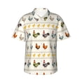 thumbnail image 2 of Goofa Funny Chicken Hawaiian Shirt for Men, Unisex Summer Beach Casual Short Sleeve Button Down Shirts,Aloha Tropical Floral print shirt-Large, 2 of 9