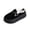 Black, variant on Womens Slippers Closed Toe Faux Suede Platform Clogs with Adjustable Buckle Strap Thick Sherpa Lined House Shoes Indoor Outdoor Anti-Slip Sole Winter Warm Loungewear