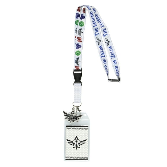 The Legend of Zelda Master Sword Breakaway Lanyard ID Badge Holder with 2" Rubber Charm