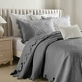 thumbnail image 2 of MarCielo 3Pcs 100% Cotton Oversized Quilt Bedspread Coverlet Set TK, 2 of 7