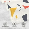 thumbnail image 5 of Yayeee 100% Cotton Hand Towels for Bathroom 16" x 28" Soft Absorbent Kitchen Towel, White Geometric, 5 of 7