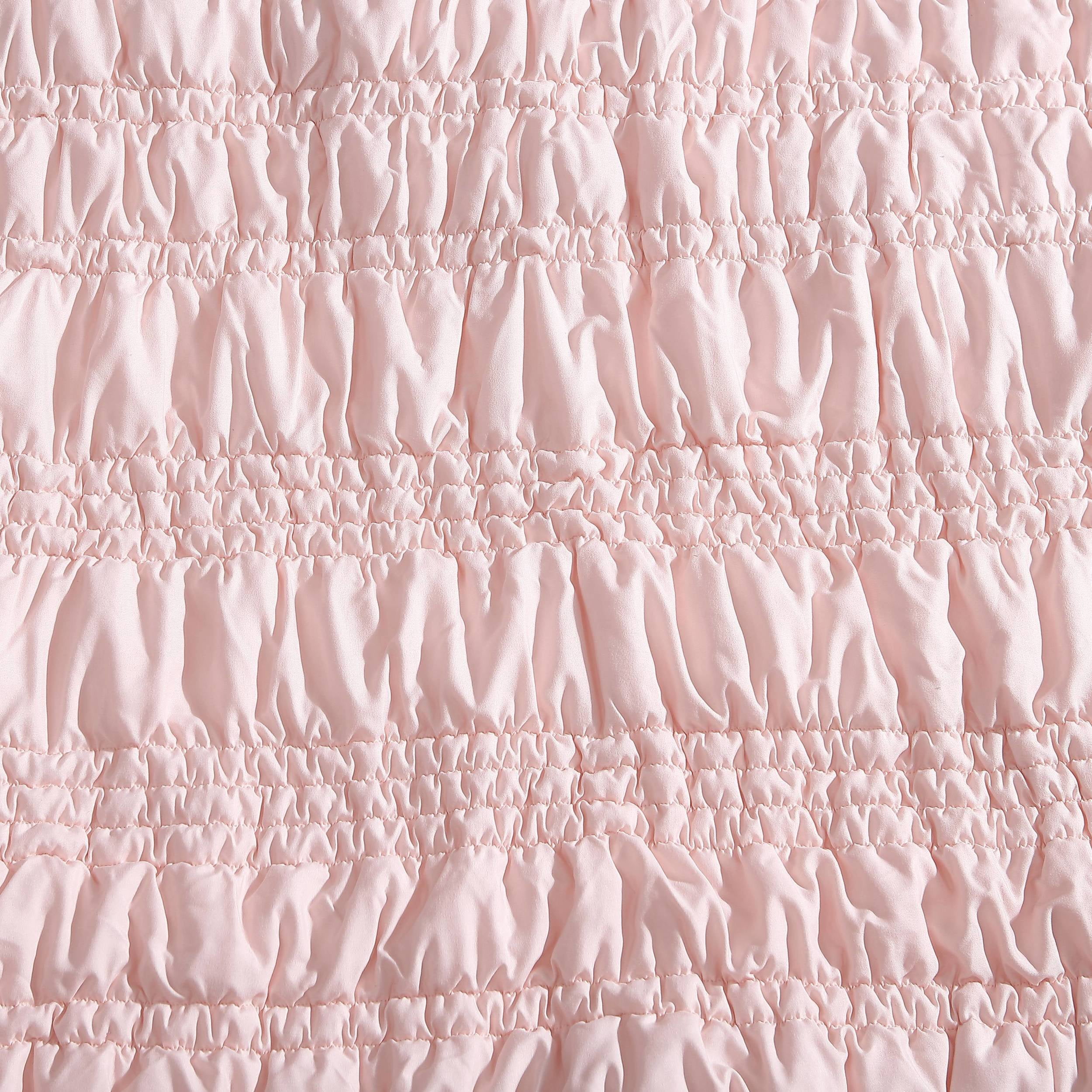 Poppy & Fritz Scrunch Stripe Pink Full/Queen Quilt Set