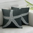 thumbnail image 3 of Fenyluxe Coastal Pillow Covers 2pcs Seafoam Blue Starfish Throw Pillow Covers Beach Pillowcase Nautical Decor for Indoor Outdoor Home Sofa Bedroom Living Room White, 3 of 7