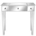 thumbnail image 4 of Makeup Vanity Desk with Flip Top Mirror, Mirrored Vanity Table with 3 Drawers, Dressing Table for Women, Girls, Bedroom, Silver, 4 of 9