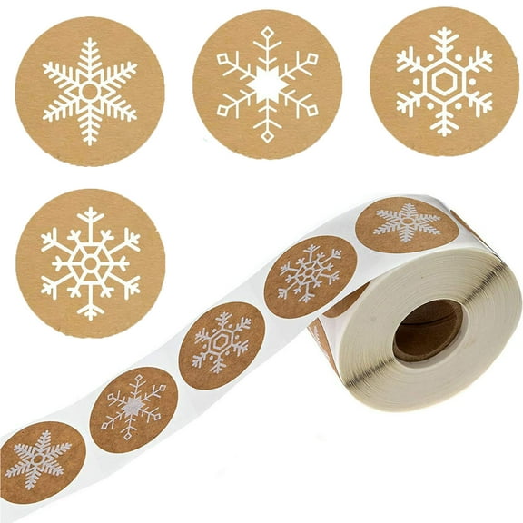 putnchl Roll Up Sticker Christmas Day Decorative Gift Series Self-adhesive Sticker Label