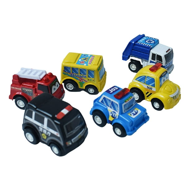 3 Set Pull Back Cars, 6 Pack/Set Pull Back Racing Vehicles Mini Car