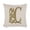Initial C, variant on Cushion Case Beautiful Gold Floral Monogram Initial C Custom Outdoor Square Pillow Cushion Cases Personalized Initial Letter Outdoor Pillows for Patio Furniture 20"x20" Couch Pillows for Iiving Room