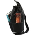 thumbnail image 4 of Sport Gym Hiking Vertical Drawstring Mesh Bodypack Backpack Black, Nylon lining By Brand SDI, 4 of 5